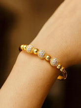 Zircon Kara Bracelet-05 (White) (Openable)